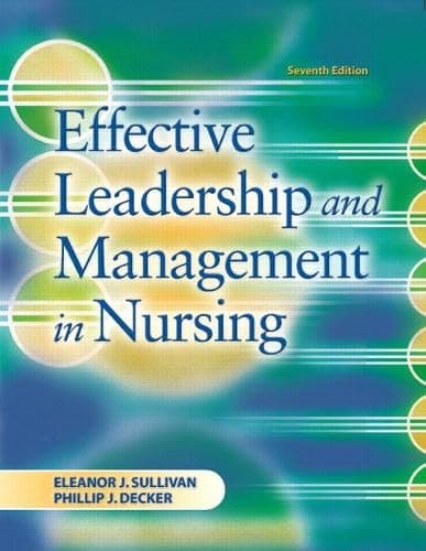 Book cover for Effective Leadership and Management by Sullivan, Eleanor J.