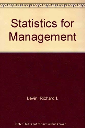 Book cover for Statistics for management (Prentice-Hall international series in management) by Levin, Richard I