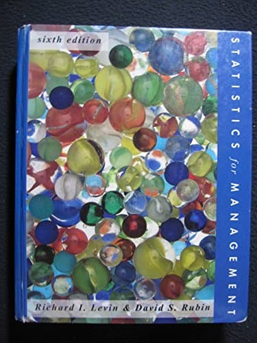 Book cover for Statistics for Management/Book and Disk by Levin, Richard I.