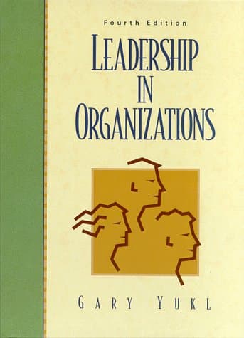 Book cover for Leadership in Organizations (4th Edition) by Gary A. Yukl