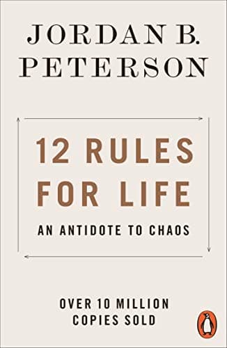 Book cover for 12 Rules for Life: An Antidote to Chaos by Peterson, Jordan B.