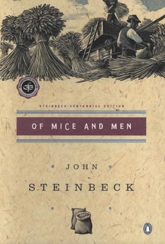 Book cover for Of Mice and Men (Steinbeck Centennial Edition) by Steinbeck, John
