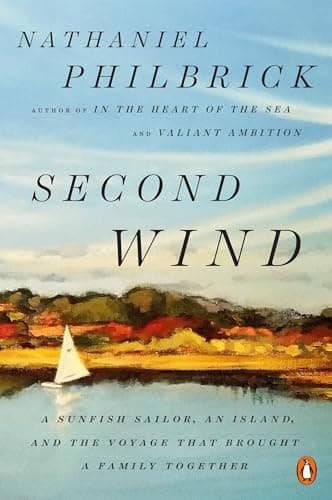 Book cover for Second Wind: A Sunfish Sailor, an Island, and the Voyage That Brought a Family Together by Philbrick, Nathaniel