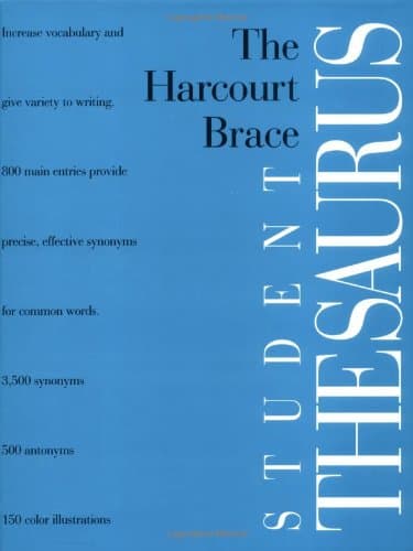 Book cover for The Harcourt Brace Student Thesaurus by Harcourt Brace & Company