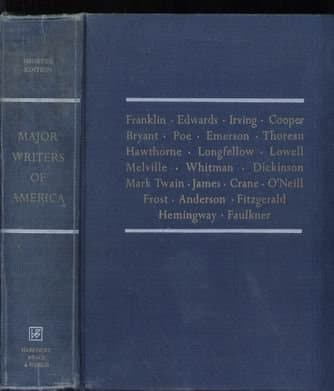 Book cover for Major writers of America by Miller, Perry
