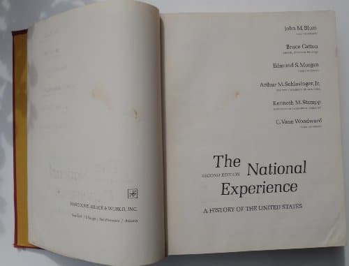 Book cover for The National Experience; a History of the United States by blum, john
