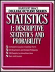 Book cover for Statistics I: Descriptive Statistics and Probability (Books for Professionals) by Tanis, Elliot A.