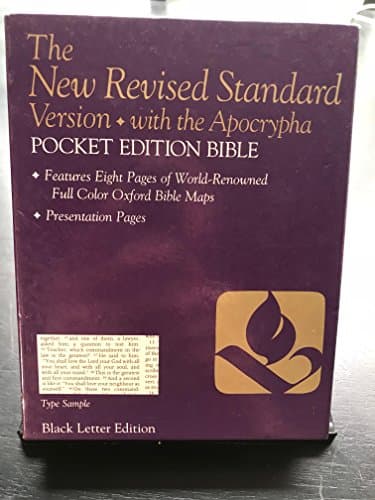Book cover for The New Revised Standard Version Pocket Edition Bible with Apocrypha (Anglicized Text) by Oxford University Press