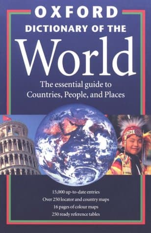Book cover for The Oxford Dictionary of the World by Munro, David