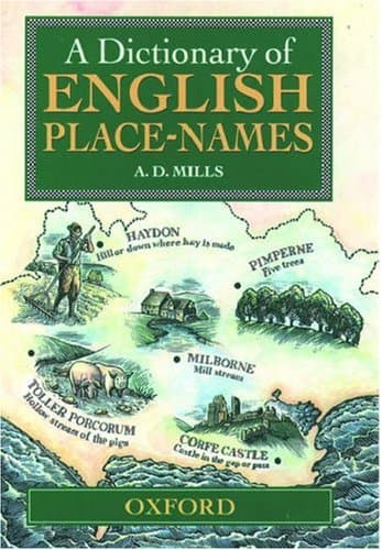 Book cover for A Dictionary of English Place Names by Mills, A. D.