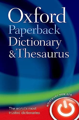 Book cover for Oxford Paperback Dictionary & Thesaurus by Oxford Languages