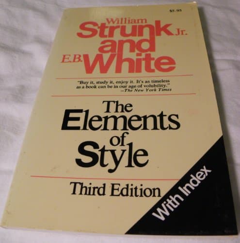 Book cover for The Elements of Style, Third Edition by Strunk Jr., William