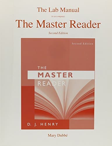 Book cover for Lab Manual for The Master Reader by Henry, D. J.