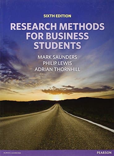 Book cover for Research Methods for Business Students by Mark Saunders