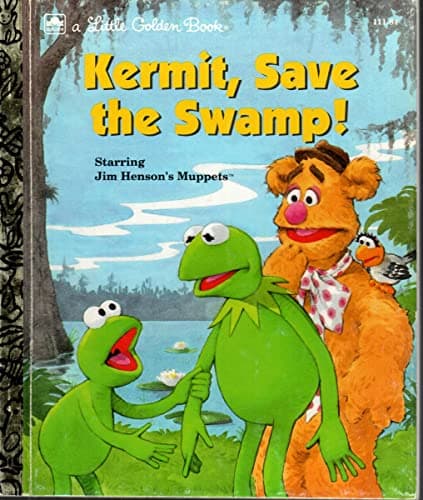 Book cover for Kermit, Save the Swamp! by Chevat, Richard