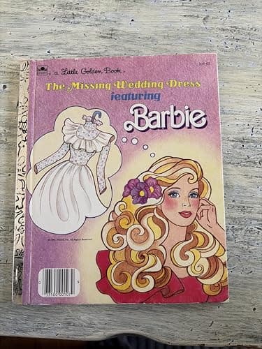 Book cover for The Missing Wedding Dress... featuring Barbie (Little Golden Book) by Karen Krugman
