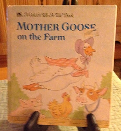 Book cover for Mother Goose on the farm (A Golden Tell-a-tale book) by Muldrow, Diane / illust.by Amy Aitken