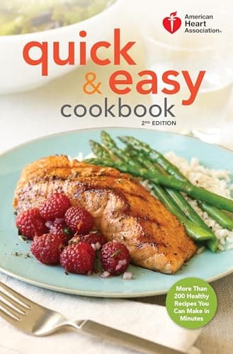 Book cover for American Heart Association Quick & Easy Cookbook, 2nd Edition: More Than 200 Healthy Recipes You Can Make in Minutes by American Heart Association