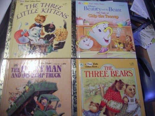 Book cover for The Three Little Kittens by Golden Books