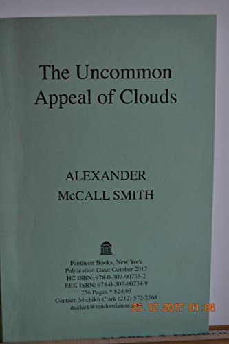Book cover for The Uncommon Appeal of Clouds: An Isabel Dalhousie Novel (9) by McCall Smith, Alexander