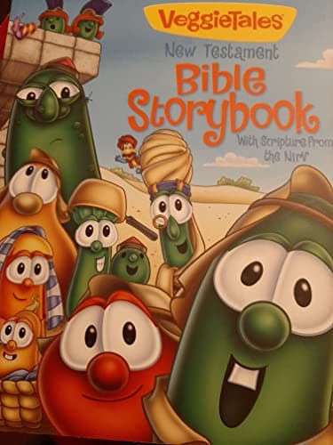 Book cover for VeggieTales New Testament Bible Storybook with Scripture from the NirV by Cindy Kenney