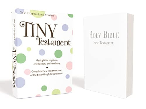 Book cover for NIV, Tiny Testament Bible: New Testament, Leathersoft, White by Zonderkidz