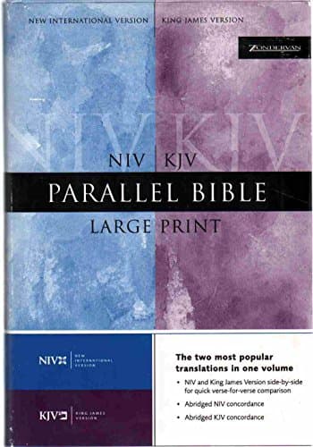Book cover for NIV/KJV Parallel Bible, Large Print by Zondervan