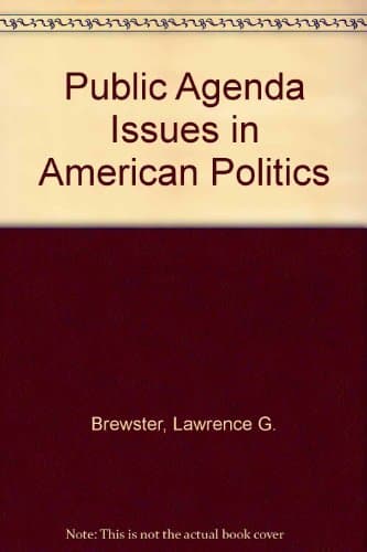 Book cover for The public agenda: Issues in American politics by Brewster, Lawrence G