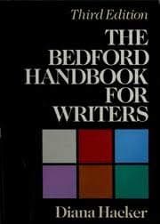 Book cover for The Bedford Handbook for Writers, Instructor's Annotated Edition by Diana Hacker