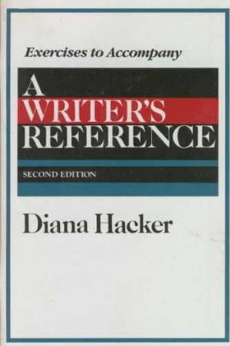 Book cover for A Writers Reference (Exercises to Accompany) by Hacker, Diana