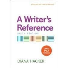 Book cover for A Writer's Reference by Hacker, Diana