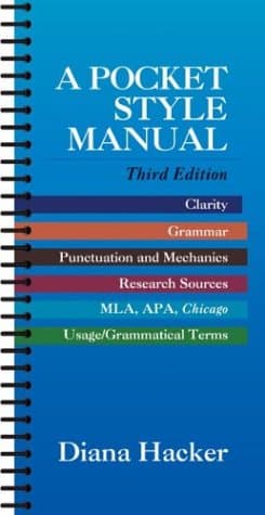 Book cover for A Pocket Style Manual by Diana Hacker