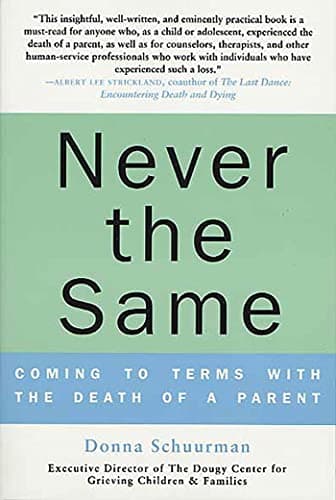 Book cover for Never the Same: Coming to Terms with the Death of a Parent by Schuurman, Donna