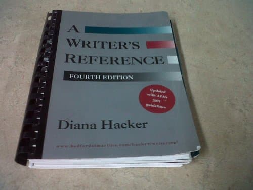 Book cover for A Writer's Reference by Hacker, Diana