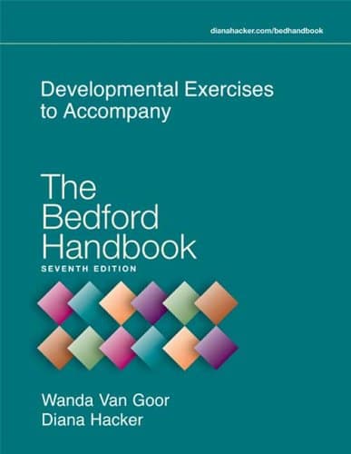 Book cover for Developmental Exercises to Accompany The Bedford Handbook by Hacker, Diana