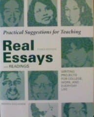Book cover for REAL ESSAYES With Readings (Practical Suggestions for Teaching) by Eddye S. Gallagher