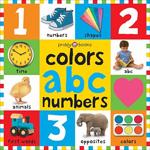 Book cover for Bright Bbaby colors, abc, & numbers first words by Priddy, Roger
