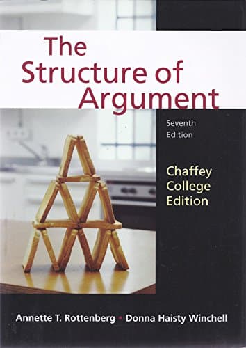 Book cover for The Structure of Argument by Rottenberg, Annette T.