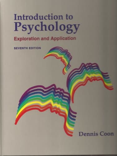 Book cover for Introduction to Psychology: Exploration and Application by Coon, Dennis