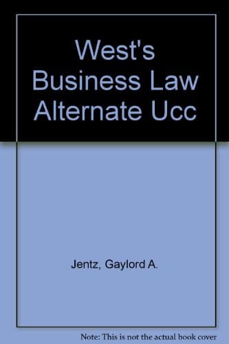Book cover for West's Business Law Alternate Ucc by Jentz, Gaylord A.