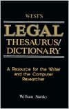 Book cover for West's Legal Thesaurus/Dictionary by William P. Statsky