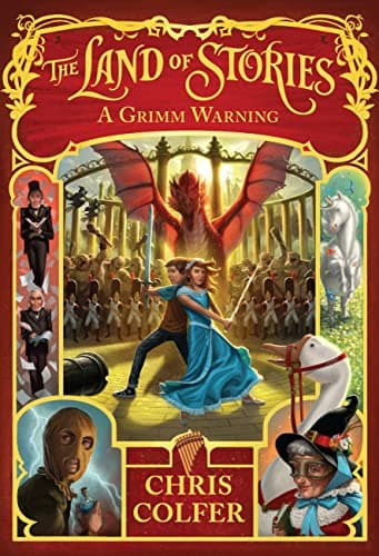 Book cover for A Grimm Warning (The Land of Stories, 3) by Chris Colfer