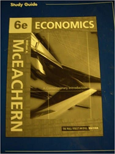 Book cover for Economics: A Contemporary Introduction, Study Guide by McEachern, William A.