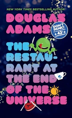 Book cover for The Restaurant at the End of the Universe by Douglas Adams