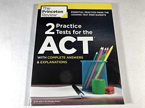 Book cover for The Princeton Review ACT Practice Test Book Complete Answers & Explanations 2018 by unknown author