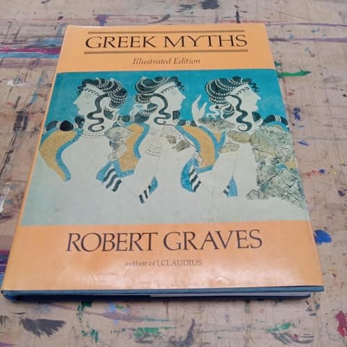 Book cover for The Greek Myths [Illustrated Edition] (English and Ancient Greek Edition) by Graves, Robert