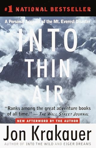 Book cover for Into Thin Air: A Personal Account of the Mt. Everest Disaster by Jon Krakauer