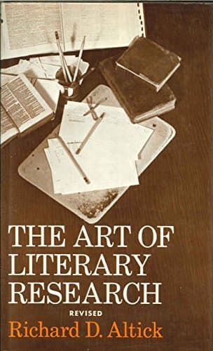 Book cover for The art of literary research by Altick, Richard Daniel