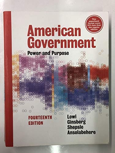 Book cover for American Government: Power and Purpose by Ansolabehere, Stephen