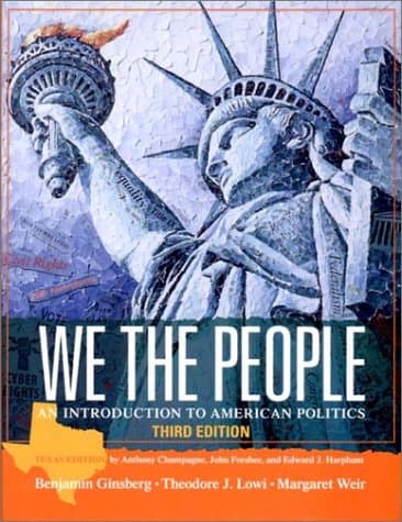 Book cover for We the People: An Introduction to American Politics by Anthony Champagne